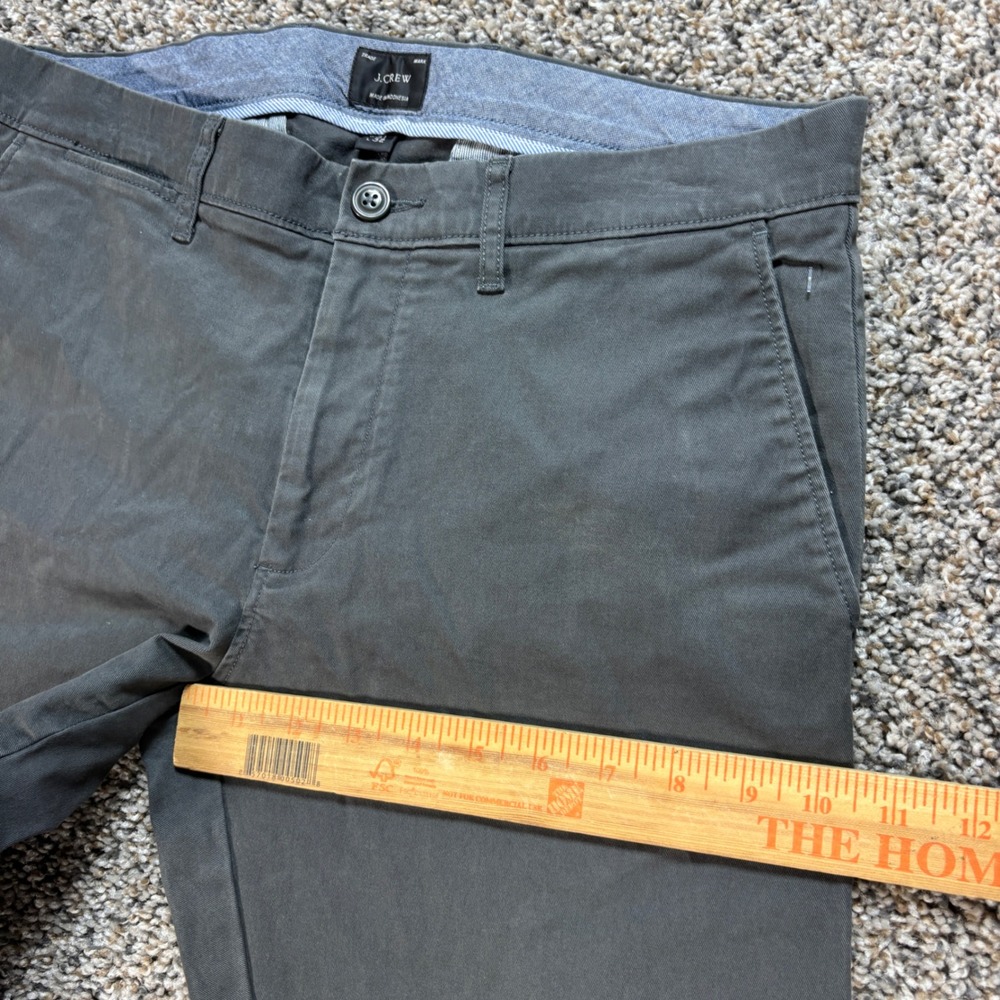 J Crew 484 Slim Fit Chinos Men's 31x32 Charcoal Grey Stretch Cotton Pants - Picture 10 of 10